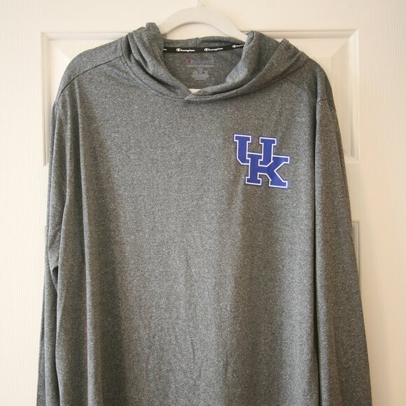 Champion University of Kentucky Long Sleeve Hooded TShirt, Size XXLarge, Gray - Picture 1 of 3